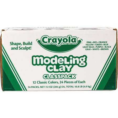 Crayola Modeling Clay, Nonhardening, 12 Colors, 288/BX, Assorted CYO230288